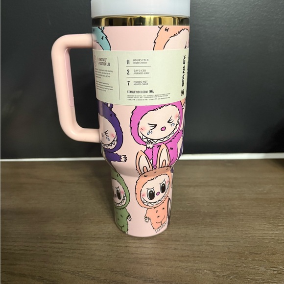 Stanley Labubu Character Tumbler with Handle - Pink and Gold - Picture 2 of 4